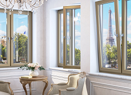 Vario Paris — это роскошь и чарующая элегантность, имперский стиль дополненный ламинацей под дерево. Утонченные изгибы и плавная поверхность створки н